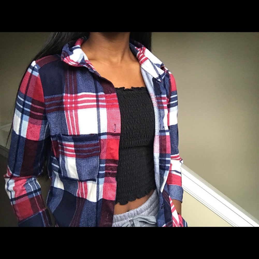 red an blue flannel
